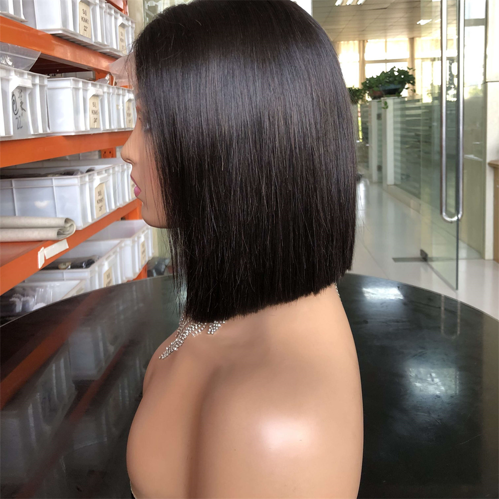 Cheap Short Bob Wigs Human Hair 5*5 Bone Straight Bob Lace Front Wigs Human Hair Wholesale Lace Frontal Wig for Women