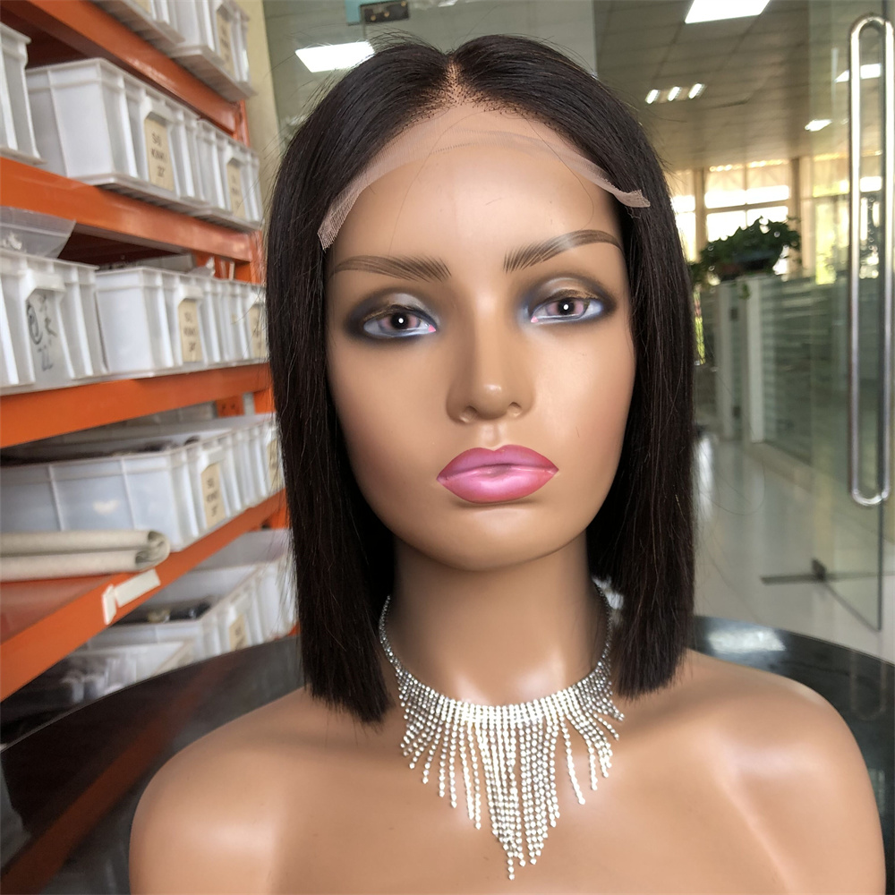 Cheap Short Bob Wigs Human Hair 5*5 Bone Straight Bob Lace Front Wigs Human Hair Wholesale Lace Frontal Wig for Women