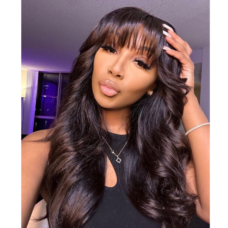 Transparent for Lace Front Wig with Body Wave Indian Remy Virgin Human Hair 180% Density for Black Women