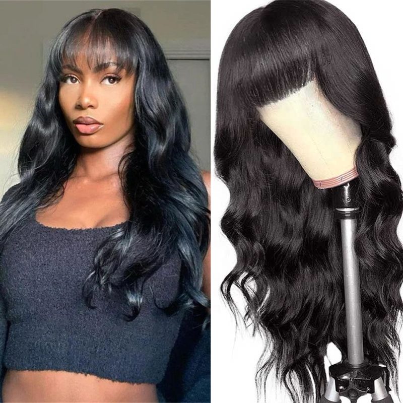 Transparent for Lace Front Wig with Body Wave Indian Remy Virgin Human Hair 180% Density for Black Women