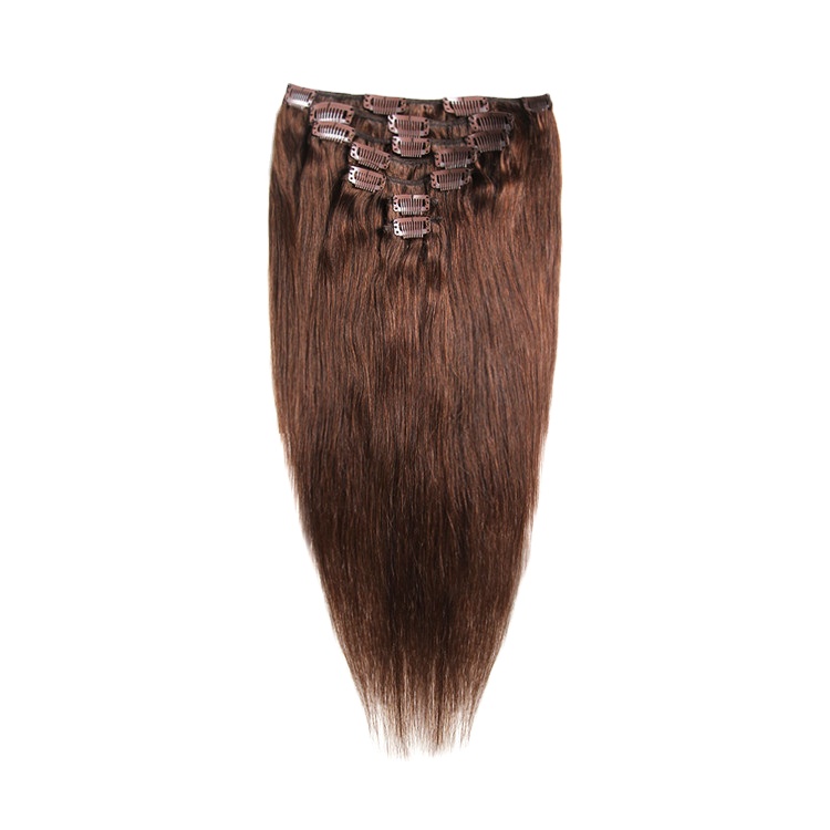 Factory Wholesale Vietnamese Remy Hair Clip-in Extensions 12-26 Inch Women Salon Use Natural Light Colors Machine Double Weft