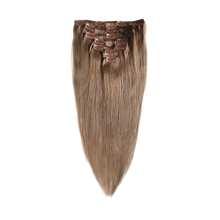 Factory Wholesale Vietnamese Remy Hair Clip-in Extensions 12-26 Inch Women Salon Use Natural Light Colors Machine Double Weft
