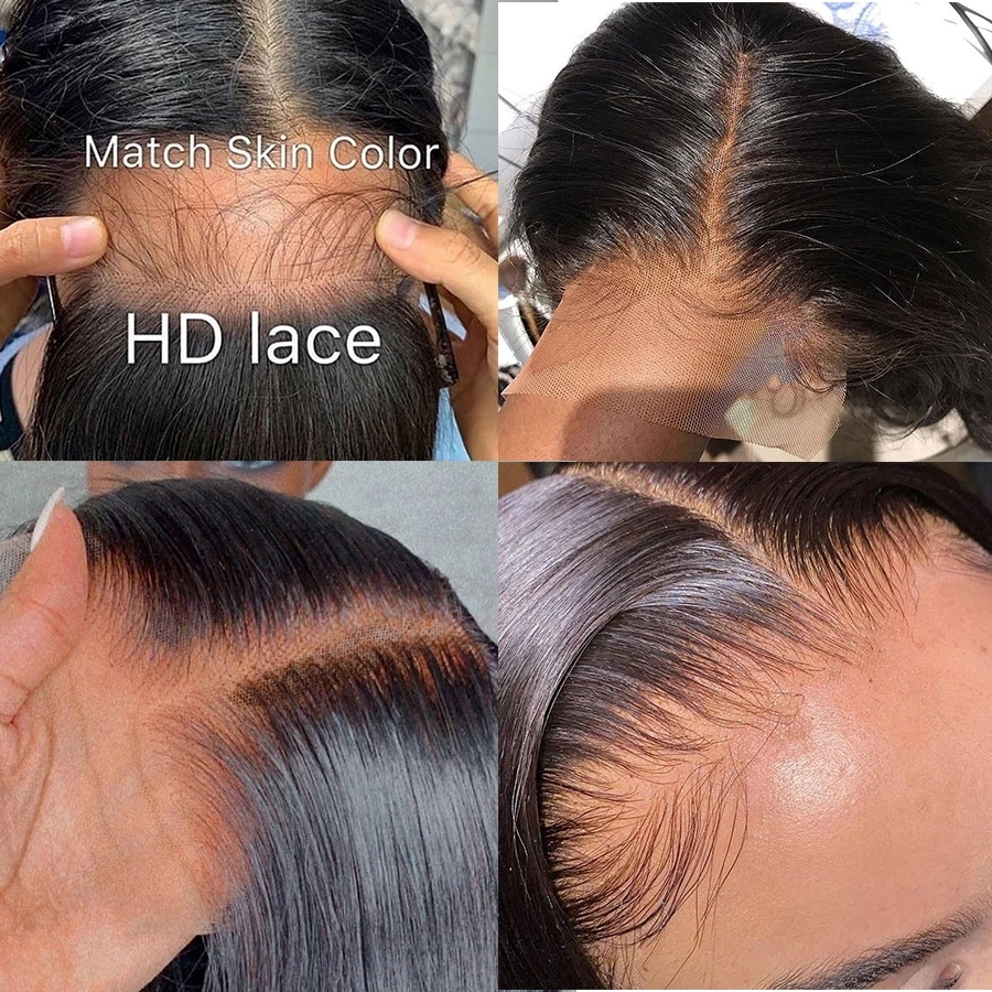 Wholesale Cuticle Aligned Raw Indian Glueless Lace Front Wigs Human Hair Transparent for Body Wave Long Length Black Women