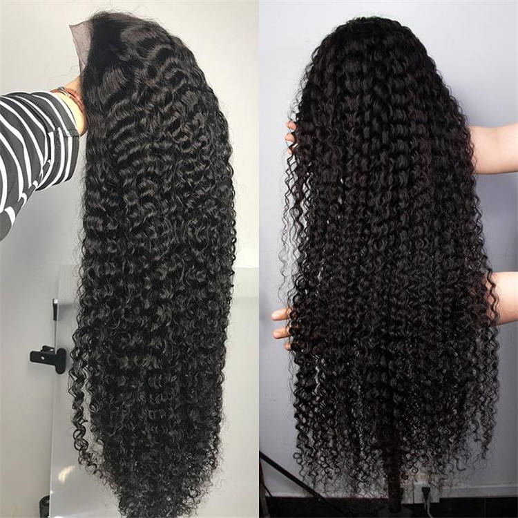 Wholesale Brazilian 13x6 HD Human Hair Wig Deep Wave Curly Long Swiss Lace Frontal Wigs Transparent Lace Front 13*4 HD Wig