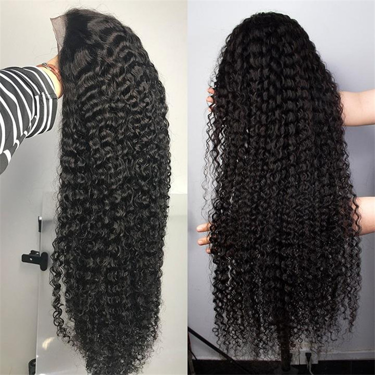 Wholesale Brazilian 13x6 HD Human Hair Wig Deep Wave Curly Long Swiss Lace Frontal Wigs Transparent Lace Front 13*4 HD Wig