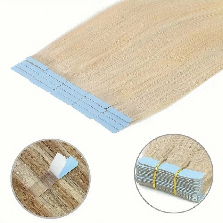 #613 Blonde Tape in Human Hair Extensions Seamless Skin Weft 613 Tape in Extensions Remy Human Hair