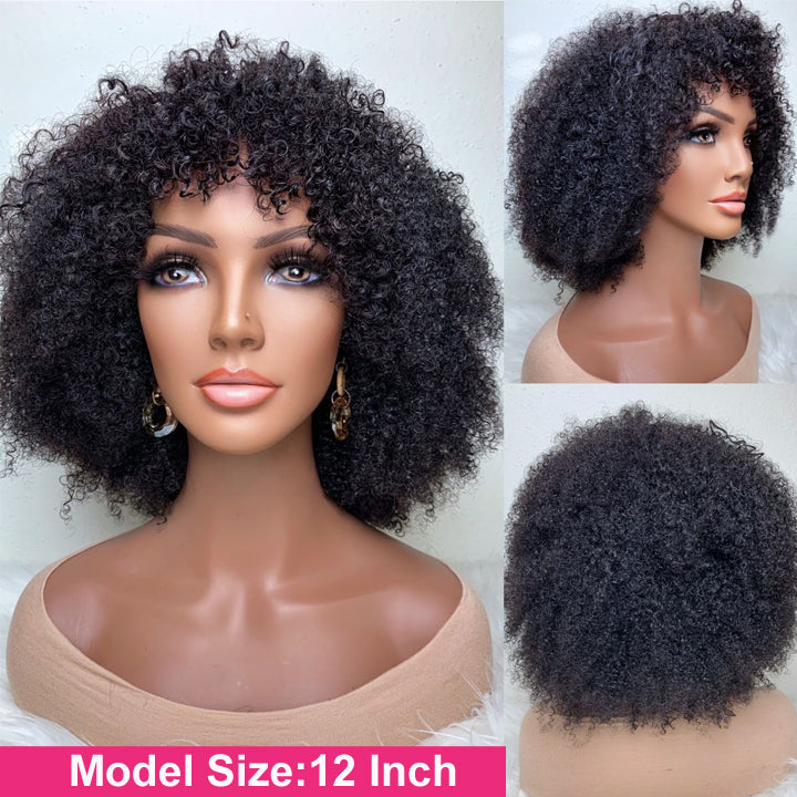 Afro Kinky Curly HD Lace Front Wigs Human Hair Pre Plucked Frontal Transparent for Lace Yaki Raw Peruvian Virgin