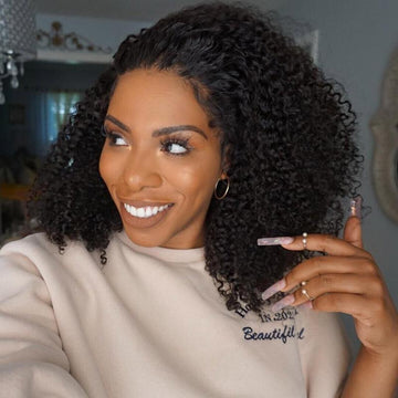 Afro Kinky Curly HD Lace Front Wigs Human Hair Pre Plucked Frontal Transparent for Lace Yaki Raw Peruvian Virgin