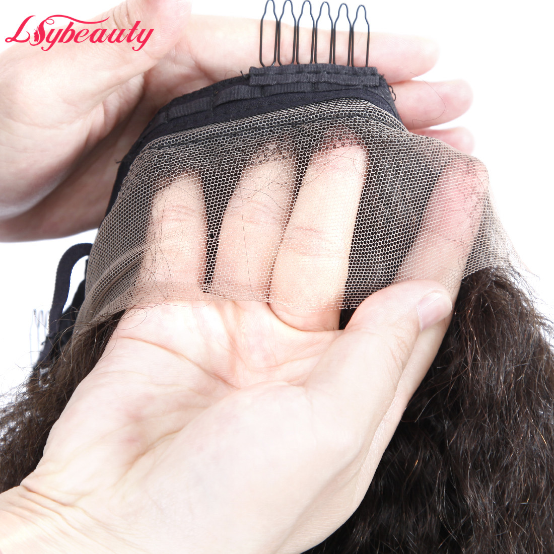 Lsy 100% Brazilian Virgin Human Hair Extension Natural Kinky Straight Drawstring Ponytail 14"-30" Tangle-Free Shedding-Resistant