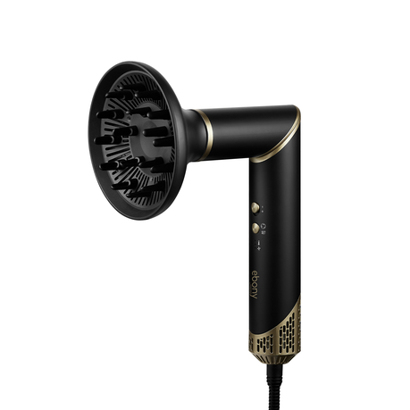 Carmen Ebony 5-in-1 Hot Air Brush Black Gold