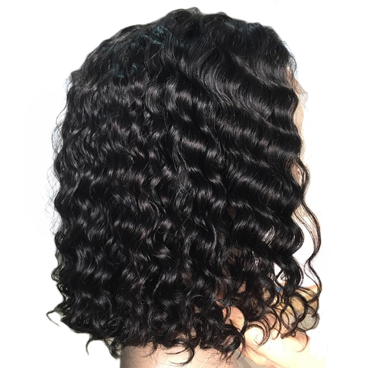 Wholesale Cheap Raw Indian Virgin Curly Human Hair Lace Front Wig with Natural Light Brown for Lace No Shedding