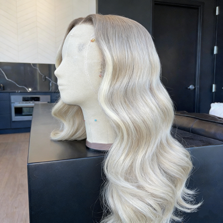 Factory Price Ash Blonde HD Front Remy Hair Wig Custom Length/Color Acceptable Bulk Order High Quality Salon Wholesale Supplier