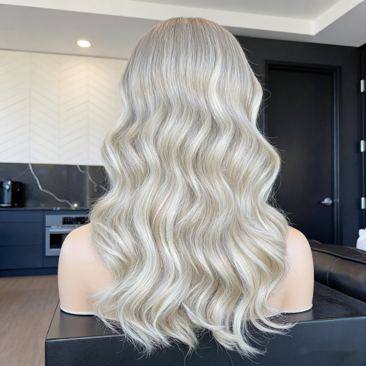 Factory Price Ash Blonde HD Front Remy Hair Wig Custom Length/Color Acceptable Bulk Order High Quality Salon Wholesale Supplier