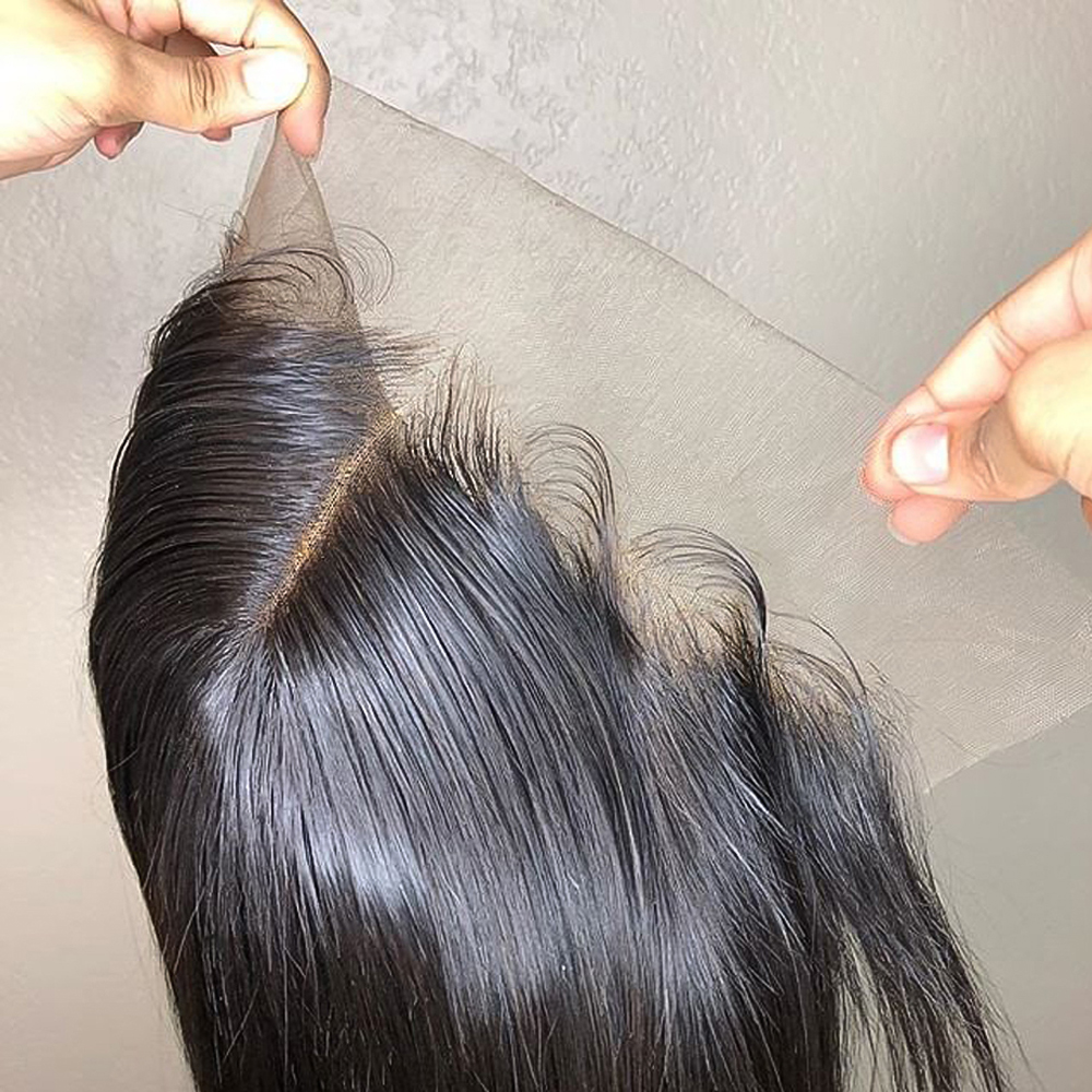 Hot Sale Brazilian Hair HD Transparent for for Closure Deep Wave for Wig 100% Virgin Human 13x4/13x6 Sizes