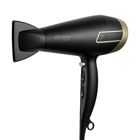 Carmen Ebony 1500W AC Hair Dryer Black Gold