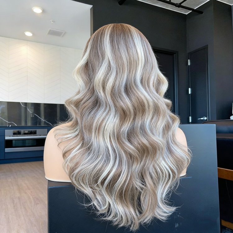 Wholesale 100% Remy Cambodian Hair Ash Blonde Lace Front Wigs HD Cuticle Aligned Multiple Lengths/Styles Stock