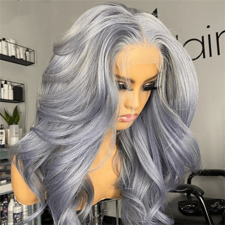 Silver Gray HD Transparent for Wigs 1 Piece Wholesale Body Wave 100 Virgin Human Hair Full Set for Women Hot Sale