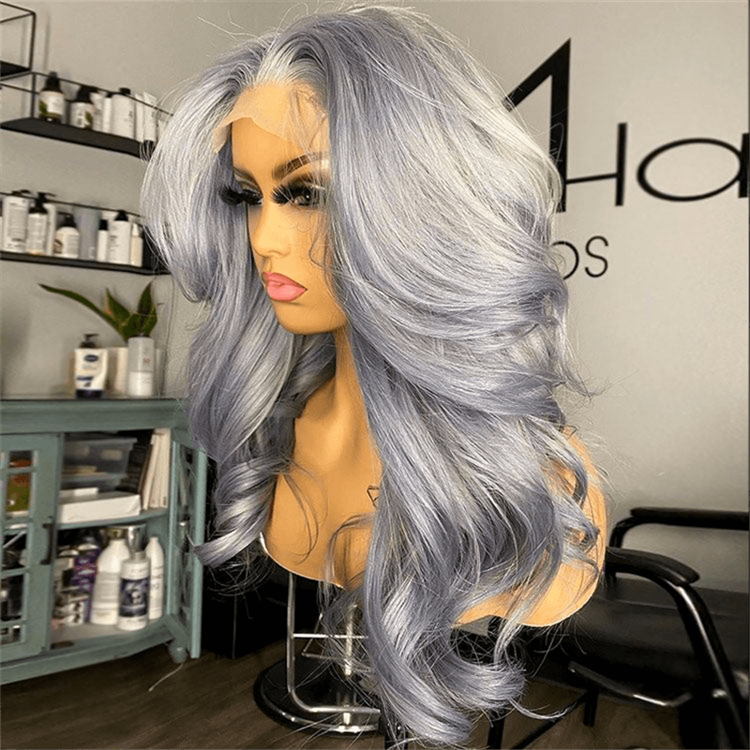 Silver Gray HD Transparent for Wigs 1 Piece Wholesale Body Wave 100 Virgin Human Hair Full Set for Women Hot Sale