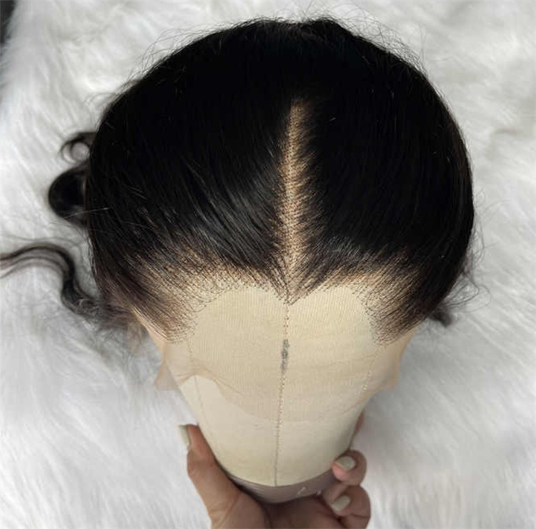 Lagos Hairline Raw Indian Human Hair for Lace Front Wig Transparent High Density Deep Wave Baby Hair Long 10A-12A Grade