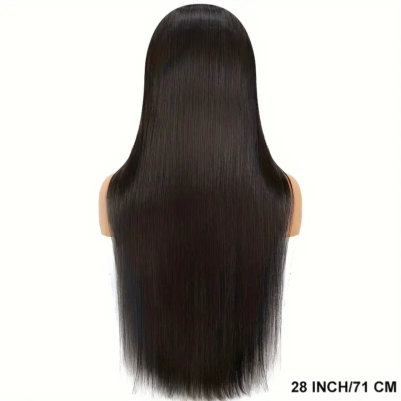 Natural Black Straight Indian Remy Virgin Lace Front Wigs Human Hair 180% Density HD Transparent Lace Wig for Women