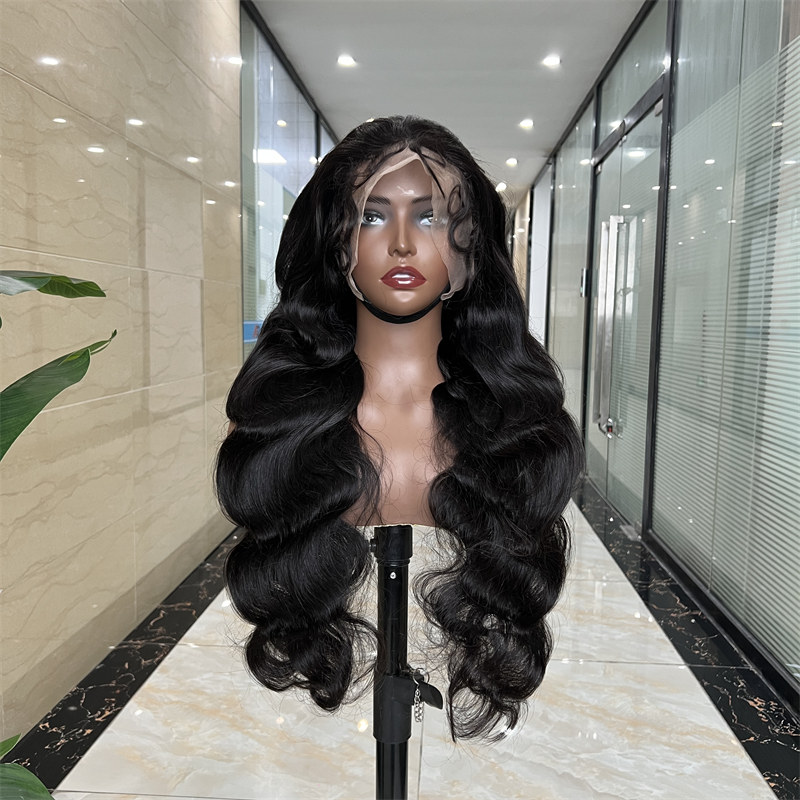 High Quality Human Hair Wigs Raw Brazilian Hair Glueless 4x4 5x5 Transparent Lace Closure Body Wave Wig
