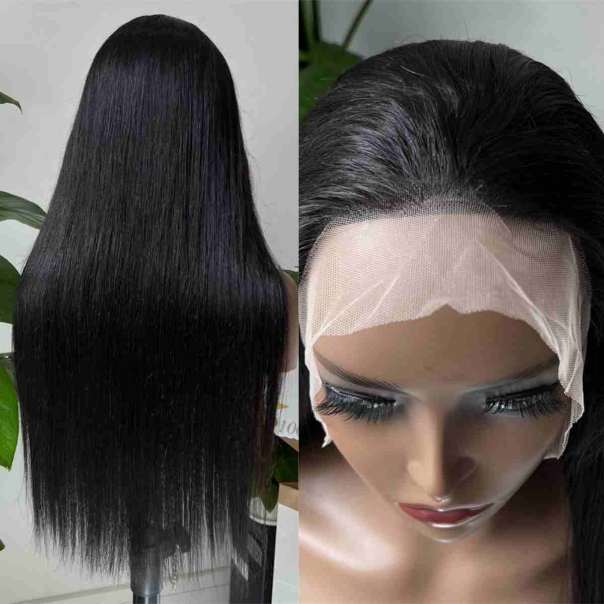 Raw Vietnamese Hair Glueless Wigs Human Hair Bone Straight Wigs Human Hair Lace Front 13x6 13x4 Swiss HD Lace Frontal Wig