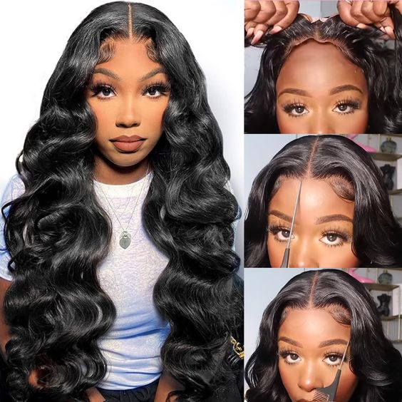 Wholesale Bouncy Body Wave Wig 13*4 HD Lace Glueless Long Wig 200% Density Body Wave Raw Human Hair Wig for Black Women