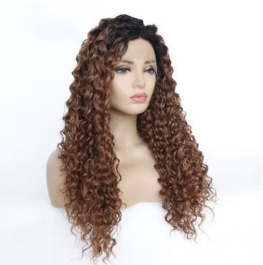 Human Hair Front Lace Short Bob Double Drawn Water Wave Wig Foreign Trade