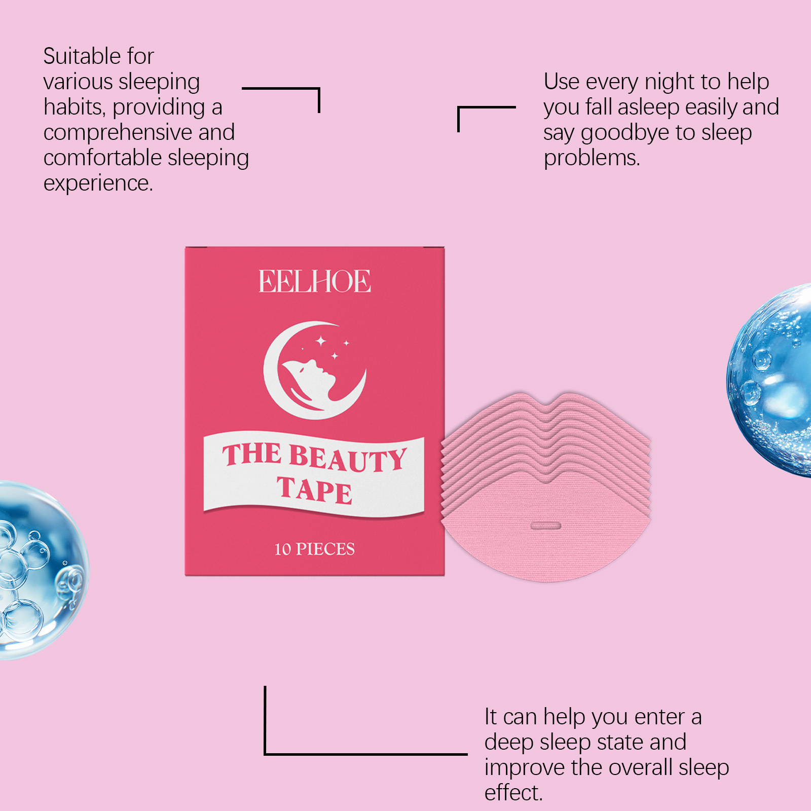 Eelhoe Lady Pink Lip Care Patch Keep Plumping Reduce W-rinkle Deep Hydrating Shine Lasting Repair Damaged Night Woman Lip Masks