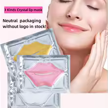 10/50Pcs Pink Gold White Crystal Collagen Lip Mask Plump Lips Moisturizing Nourishing Lip Patches Lips Plumper Skin Care Product
