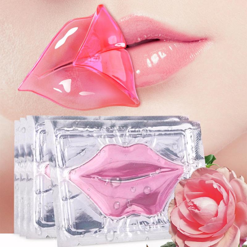 10/50Pcs Pink Gold White Crystal Collagen Lip Mask Plump Lips Moisturizing Nourishing Lip Patches Lips Plumper Skin Care Product
