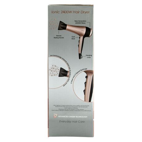 Carmen Britney Spears 2400W Ionic Hair Dryer Rose Gold