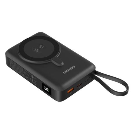 Philips 20,000mAh Power Bank PD 22.5W | Wireless & Built-In Cables